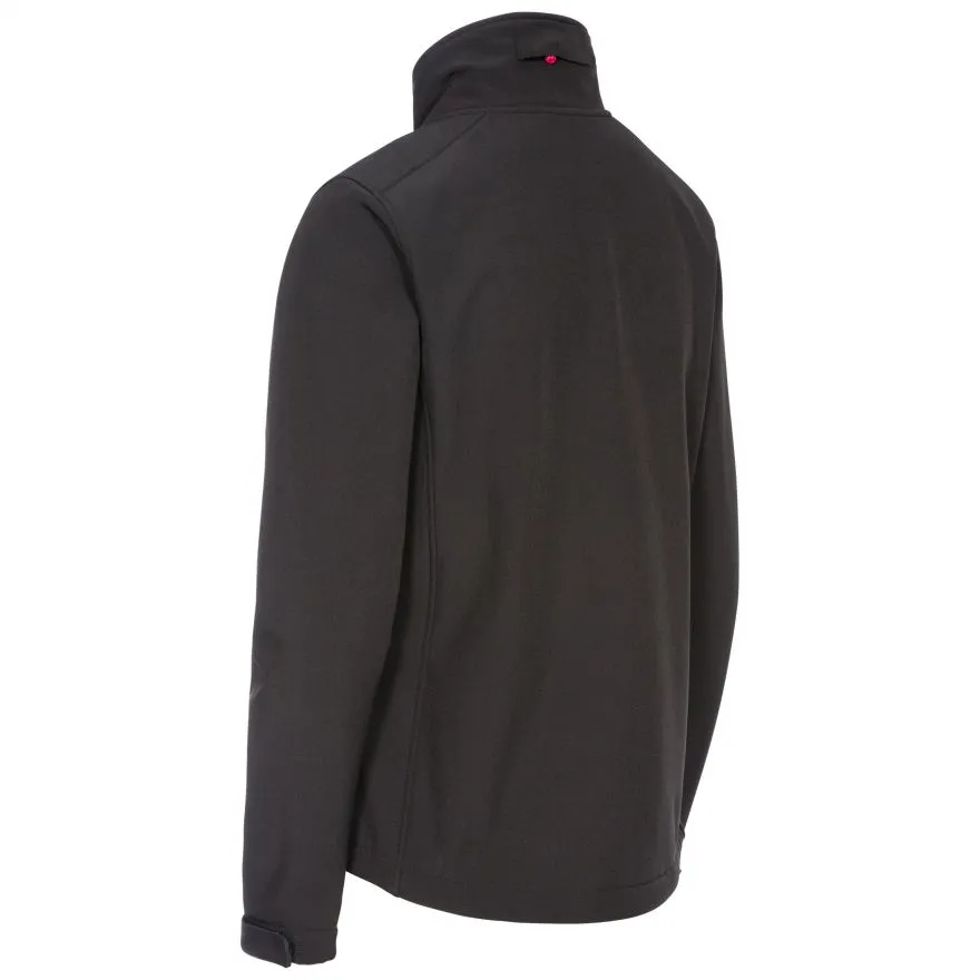 Women’s Softshell Jacket — Black & Pink — Black & Pink, back view