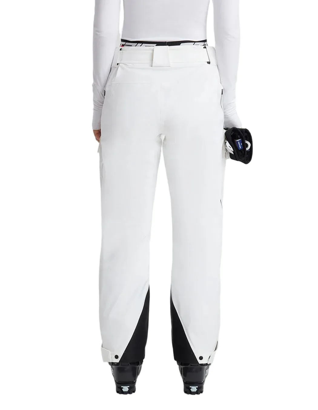 Women’s Softshell Ski Pants — 2 Colourways — White, worn back view