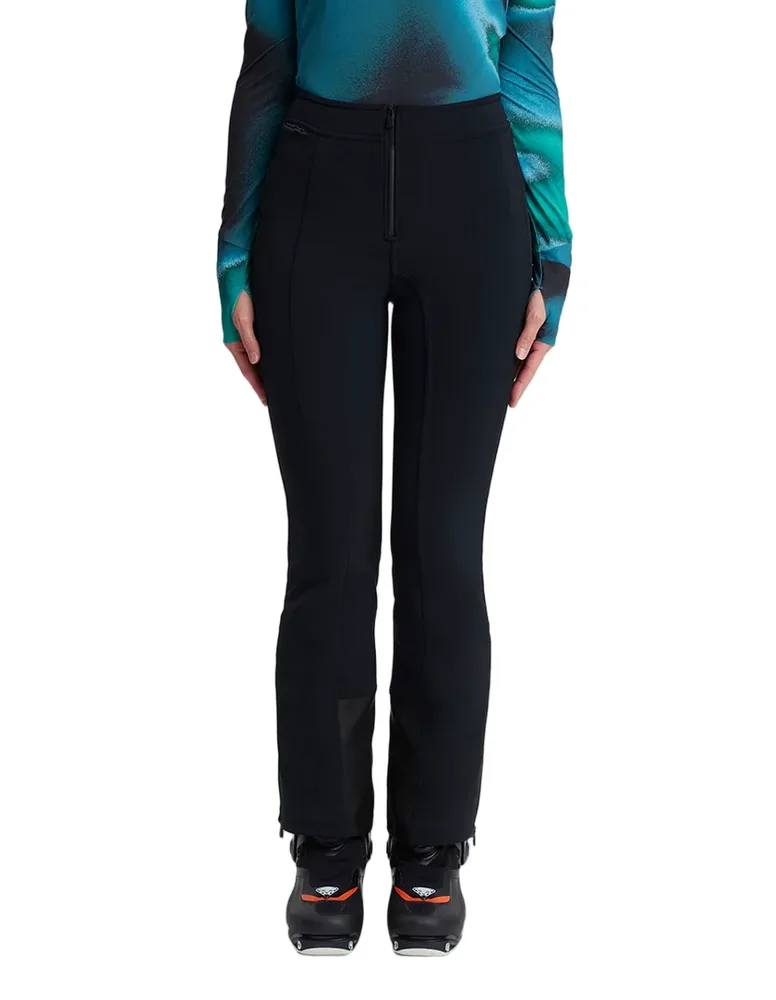 Women's Softshell Ski Pants — 2 Colourways — Black, worn front view