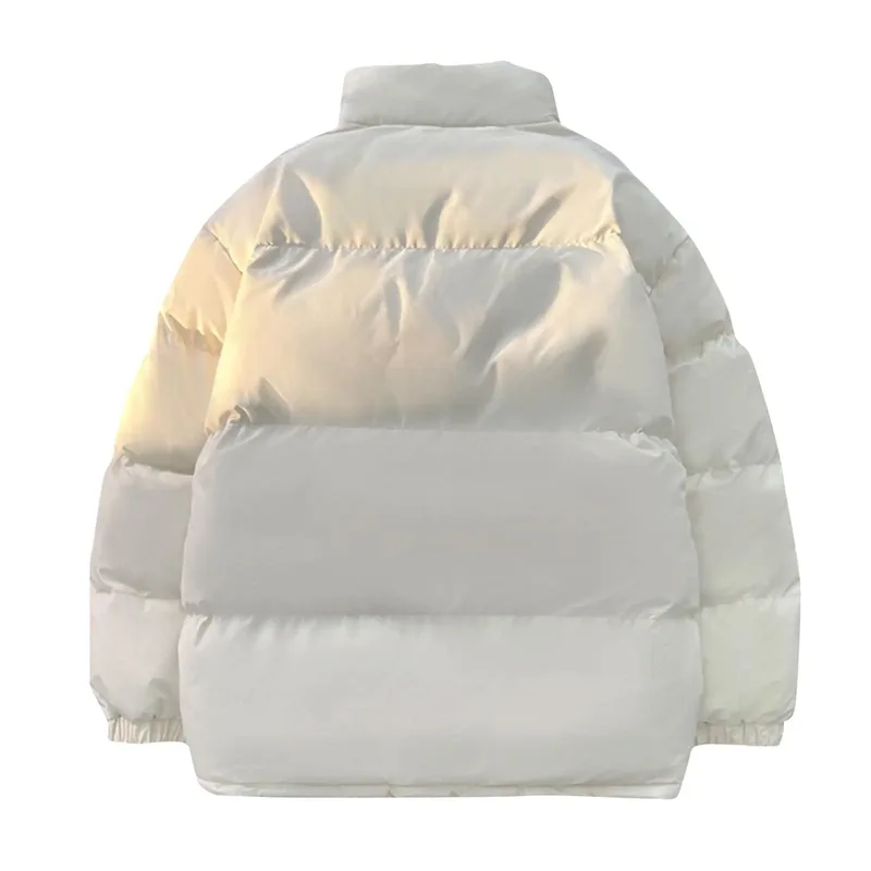 Women's Stand-Collar Padded Jacket — 5 Colourways — Off-White, back view