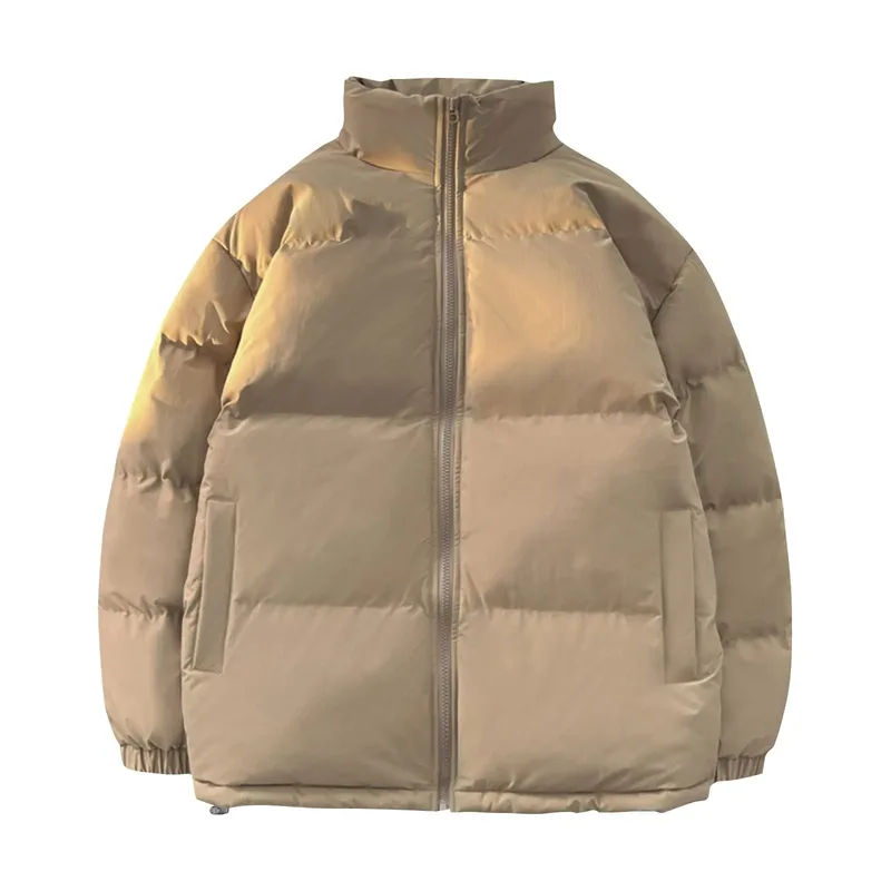 Women's Stand-Collar Padded Jacket — 5 Colourways — Khaki, front view