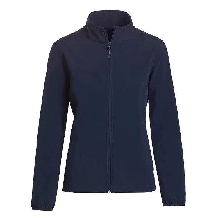 Women’s Stand-Collar Softshell Jacket — 4 Colourways — Navy, front view