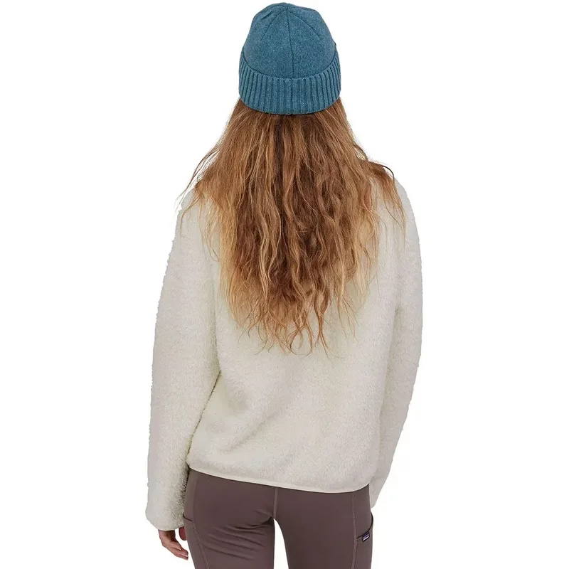 Women's Teddy Quarter-Zip Pullover — 3 Colourways — Cream, back view