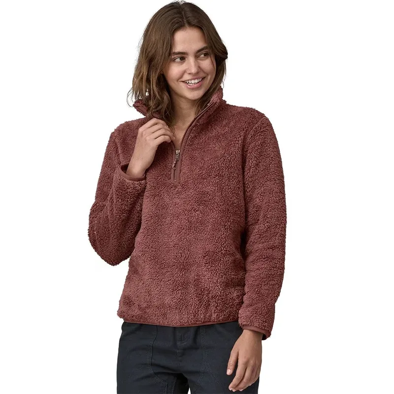 Women's Teddy Quarter-Zip Pullover — 3 Colourways — Rust Red, front view