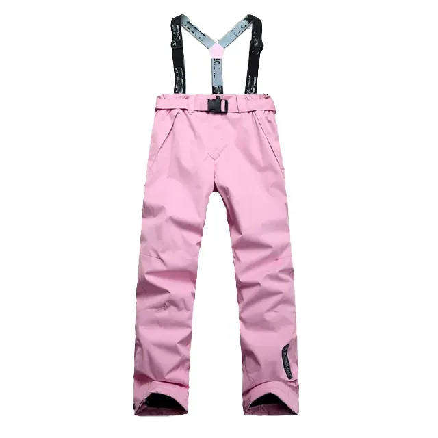 Women’s Two-Piece Ski Suit — 2 Colourways — Pink, bib pant front view