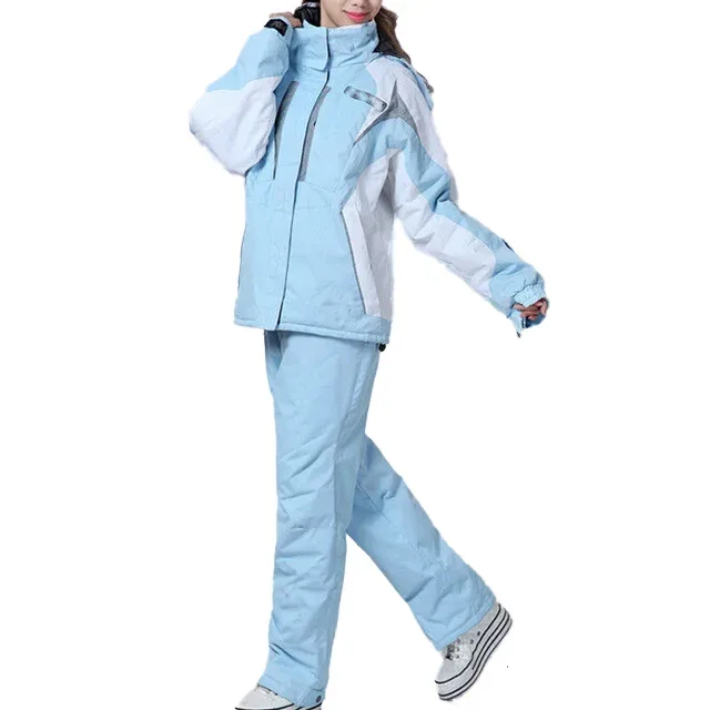 Women’s Two-Piece Ski Suit — 2 Colourways — Light Blue, worn set view